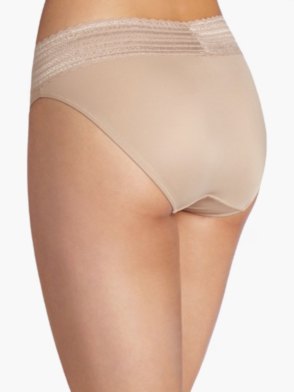 Warner's Women's No Pinching No Problems Lace Hi Cut Brief Panty Size L 8597 - Picture 3 of 3